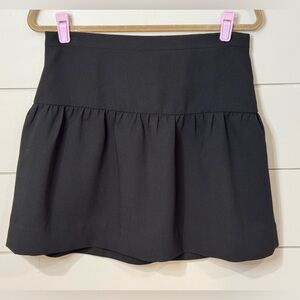 NEW JCREW Mini Skirt Pleated Black Size 8